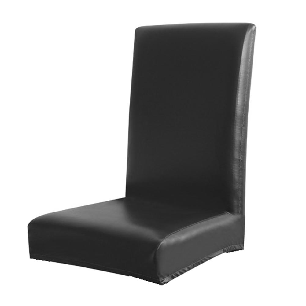 

Водонепроницаемые регулируемые чехлы для стульев из искусственной кожи, эластичный жаккардовый чехол для сиденья из спандекса, съемный чехол для стульев с высокой спинкой чёрный