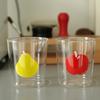 Cute Hand Drawn Apple Pear Coffee Glass Cup Borosilicate Glass Cup, Milk Coffee Cup, Heat-resistant Cold Resistant Glass Cup