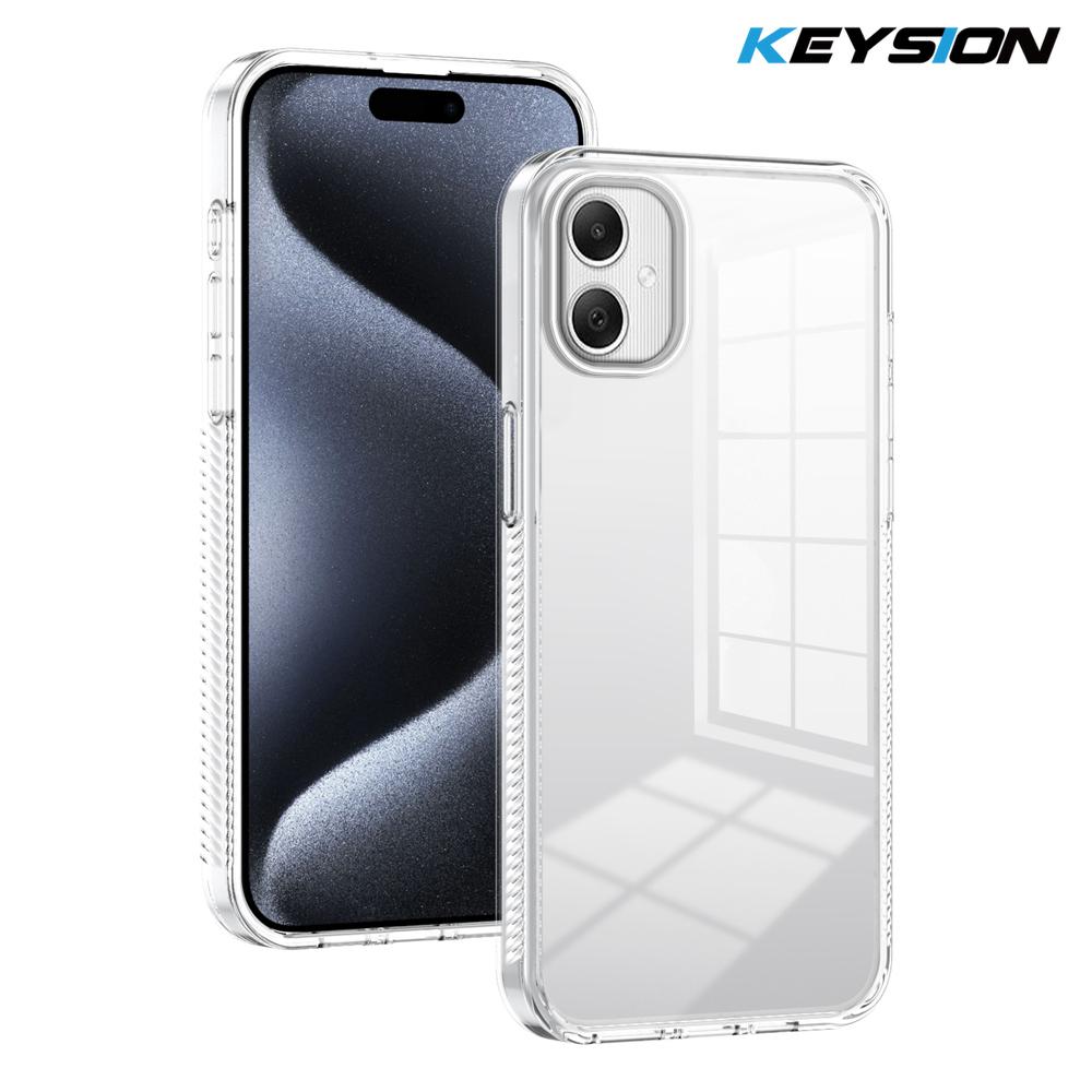 

KEYSION Прозрачный чехол для телефона Samsung A06 A05 ТПУ+ПК Противоскользящий HD Прозрачный Ударопрочный Задняя крышка для телефона Galaxy A04 A04e A06 for Samsung A04e чистый