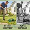 Lawn Aerator Roller, Telescopic Handle, 98 x 45 x 87 cm, Green