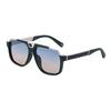 New European and American fashion square sunglasses men's double beam personality trend driving sunscreen sunglasses men
