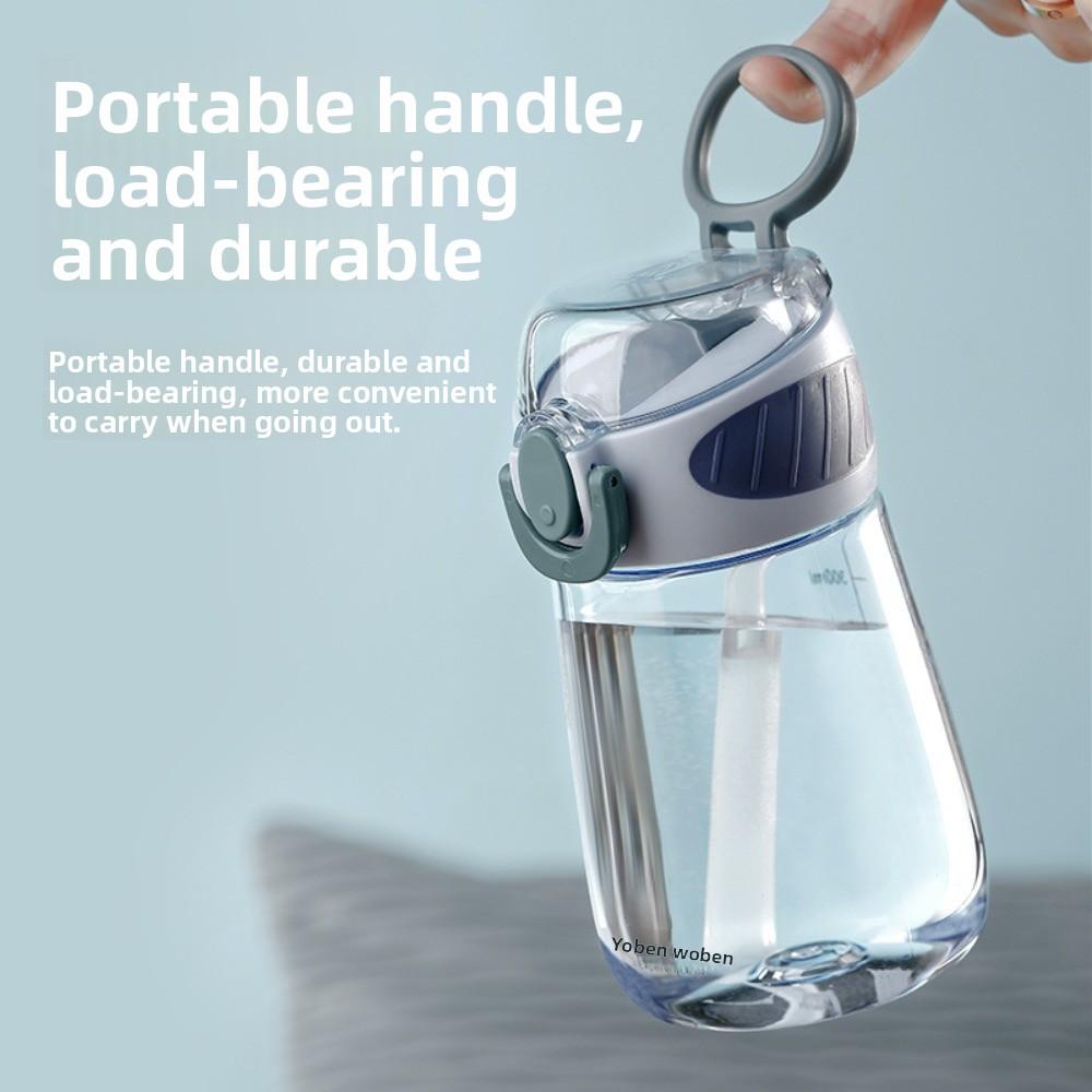 Drop Proof Kids Sippy Cup Food-Grade Silicone Water Bottle Portable Water Straw Cup