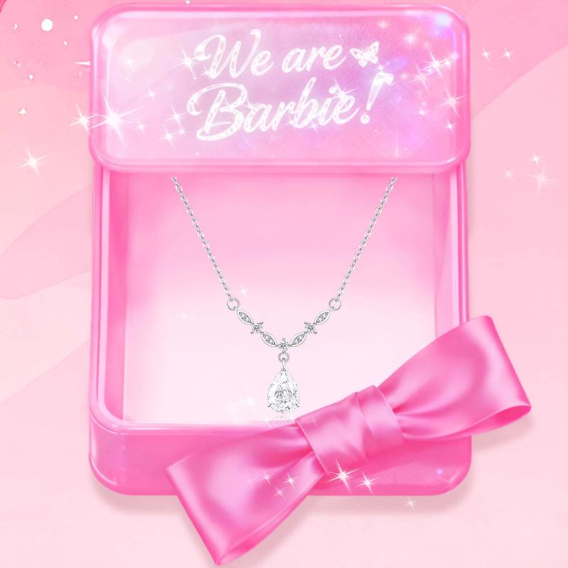 barbie Crystal Necklace [ Crystals* Exploding Mermaid Tears] Whitening Niche Luxury Clavicle Chain, Best Friend Style, Student O-Ba2605010