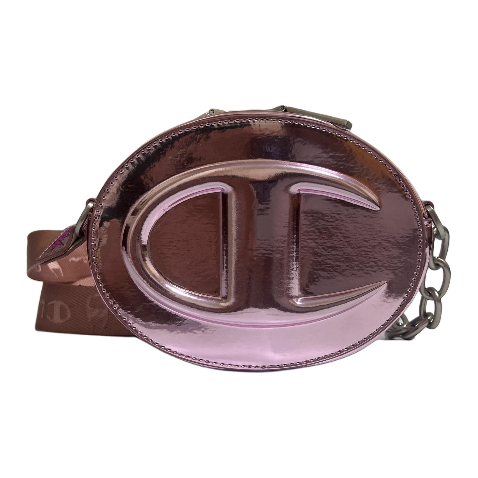 Champion Logo Silver Hardware Synthetic Leather Crossbody Shoulder Bag Women bags Pink U3AACPU-43K3 Pink 4900₽