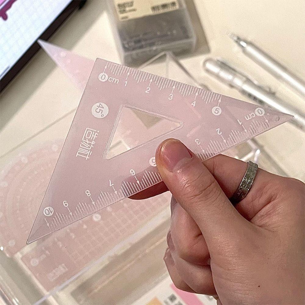 4PCS/Set 15/20CM Straight Ruler Thickened Set Square High Quality Measuring Ruler  School Office