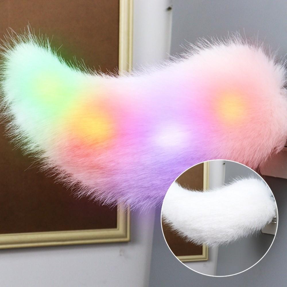 Fluffy Plush Remote Control Wagging Tail Rechargeable Plush Wagging Tail Car Accessory Style 12