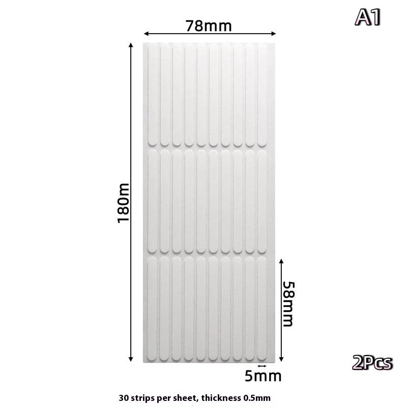

2Sheets/60Sticker Double Adhesive Tape False Nails Display Stand Glue Stickers Practice Showing Bar Traceless Patch Nail ArtTool