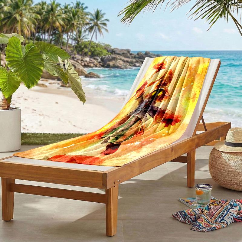 Ff9 Vivi Fashion Beach Towel: Ideal for Summer Adventures Soft, absorbent and quick drying suitable for swimming and bathing