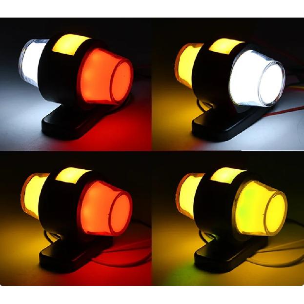 2PCS Double Face with Side Light Lorry Truck Outline LED Lamps Car Side Marker Lights Caravan Indicators Rear Warning Lamp