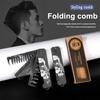 Multifuncional Portable Plastic Fine Wide Tooth Folding Pocket Comb Barber Men Oil Head Beard Combs Hair Styling Wide Tooth Comb