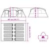 Family Tent for 10 Persons Gray Waterproof