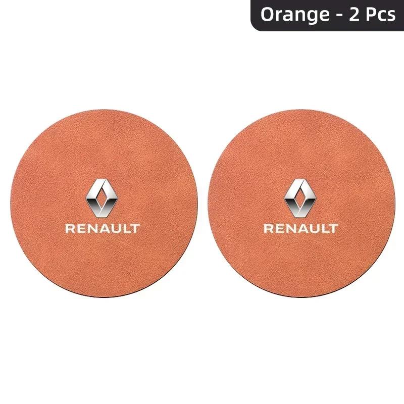 

Interior Stickers Car Coaster Water Cup Holder Anti-Slip Pad Suede Accessories For Renault Megane 2 3 4 Twingo Clio Talisman Cap