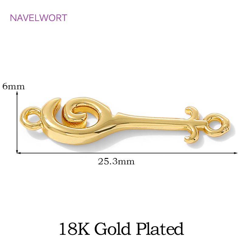 

18K Gold Plated Vortex Design Connector Charms,Connectors For Jewelry,Double Hole Charms Connector,DIY Bracelets Making Findings 2 pieces