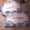 Shaggy Nordic Entrance Doormat Indoor Bathroom Absorbent Floor Mats Bedroom Carpet Rugs Rose Printed Anti Slip Hallway Door Mat