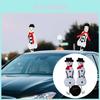 Adorable White Christmas Snowman Car Decoration Festive Holiday Ornament For Vehicles