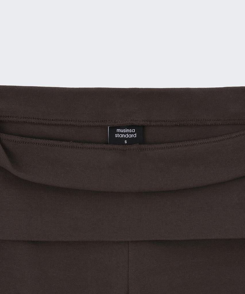 MUSINSA STANDARD WOMAN Women'S Turn Down Micro Jersey Shorts [Dark Brown]