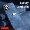 For BMW Performance Suede Car All Inclusive Phone Case For iPhone 16 15 13 14 12 Pro Max 8 XR XS 16 Plus 15Pro MAX Cover Sticker Nlvc53