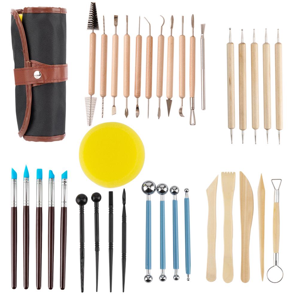 36-Piece Clay Sculpture & Carving Tool Set