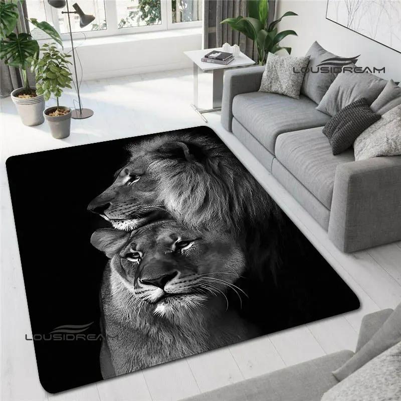 3D Lion Printed Carpet non-slip Carpet kitchen mats for floor decoracion anime rug Fashion yoga mat bedroom decor birthday gift