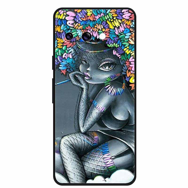 For Google Pixel 9A 5G Case 3D Relief Flower Emboss Soft Silicone various Flower Cartoon Cat Cover For Google Pixel 9a TPU Cases