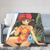 Ranma 1/2 Japanese Anime Blankets Flannel Spring/Autumn   Multifunction Warm Throw Blanket for Bed Office Bedspread