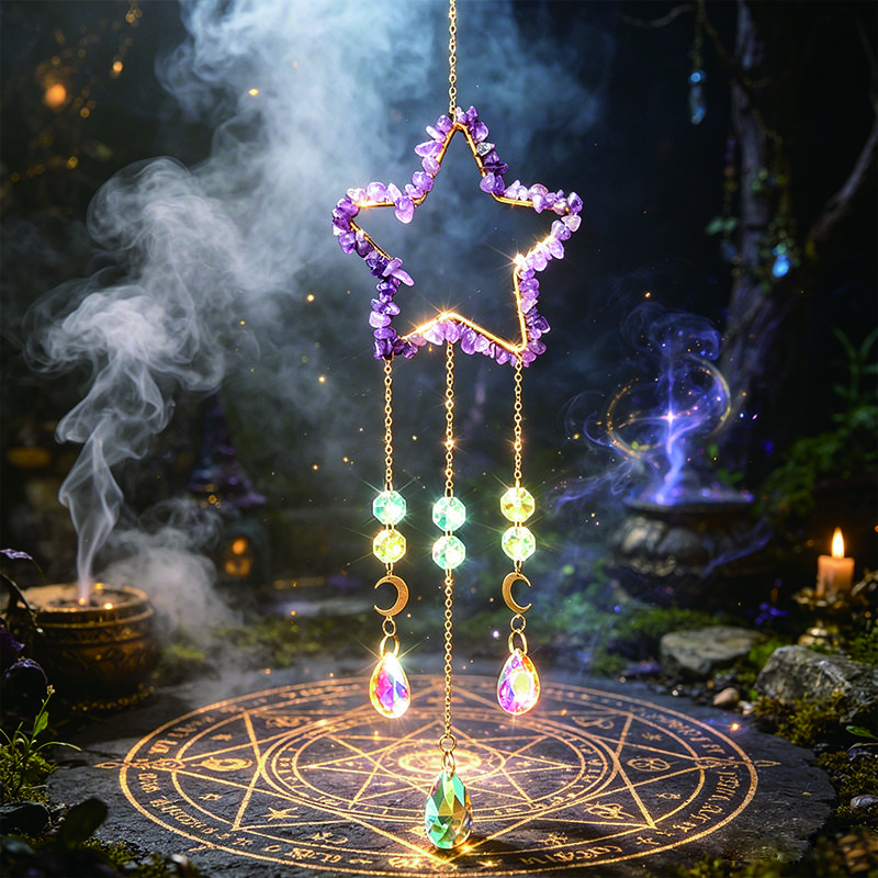 Natürlicher 7-Chakra Lebensbaum Edelstein Heilung Rohe Kristallsteine Wand Fenster Auto Hängendes Ornament für Yoga