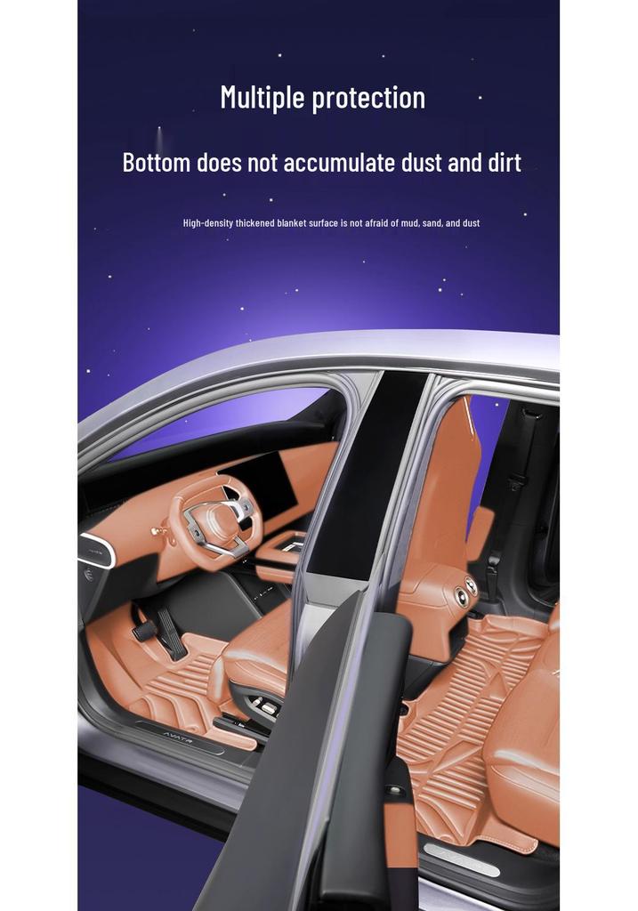 Eco-friendly Dustproof Car Floor Mats for Chery Tiggo 8 - Double-Layer Leather Interior Accessories