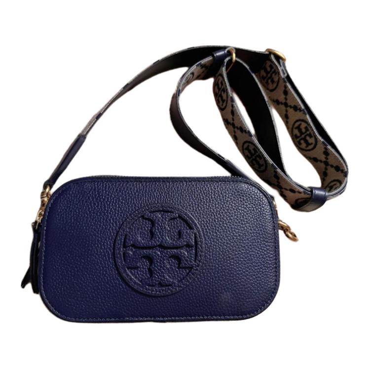 

Tory Burch Miller Classic Adjustable Detachable Woven Shoulder Strap Suede Mini Shoulder Bag Women shoulder bag Navy-Blue 171955-405 Basic Set (Bag+Dust Bag)