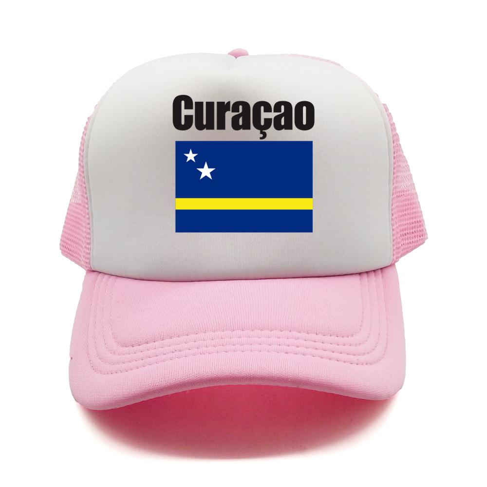 Curaao Flag Trucker Hat Summer Unisex Cool Hat Country Fans Baseball Caps New Outdoor Mesh Net Dad Gift Snapback Caps