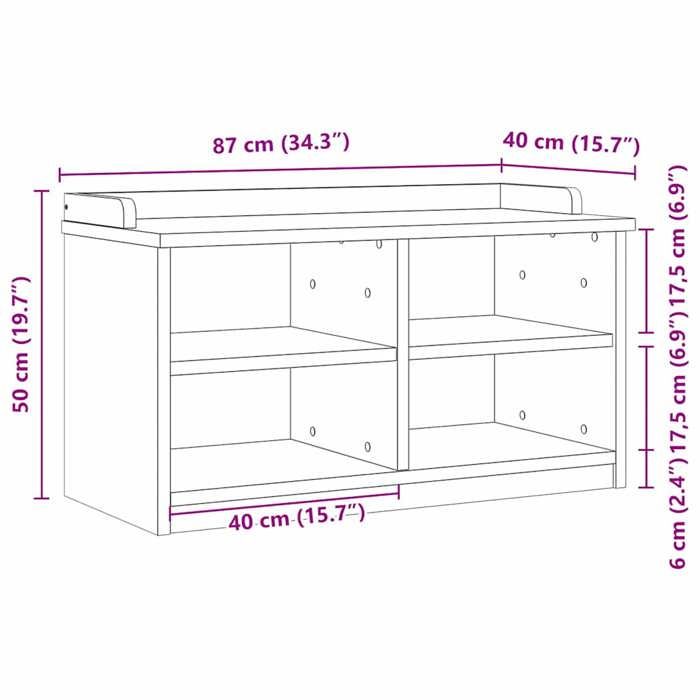 VidaXL Hallway Bench SANDNES 87x40x50 Cm Solid Pine Wood, Bench, Entryway Bench, Shoe Bench, Hallway Bench, 4010457