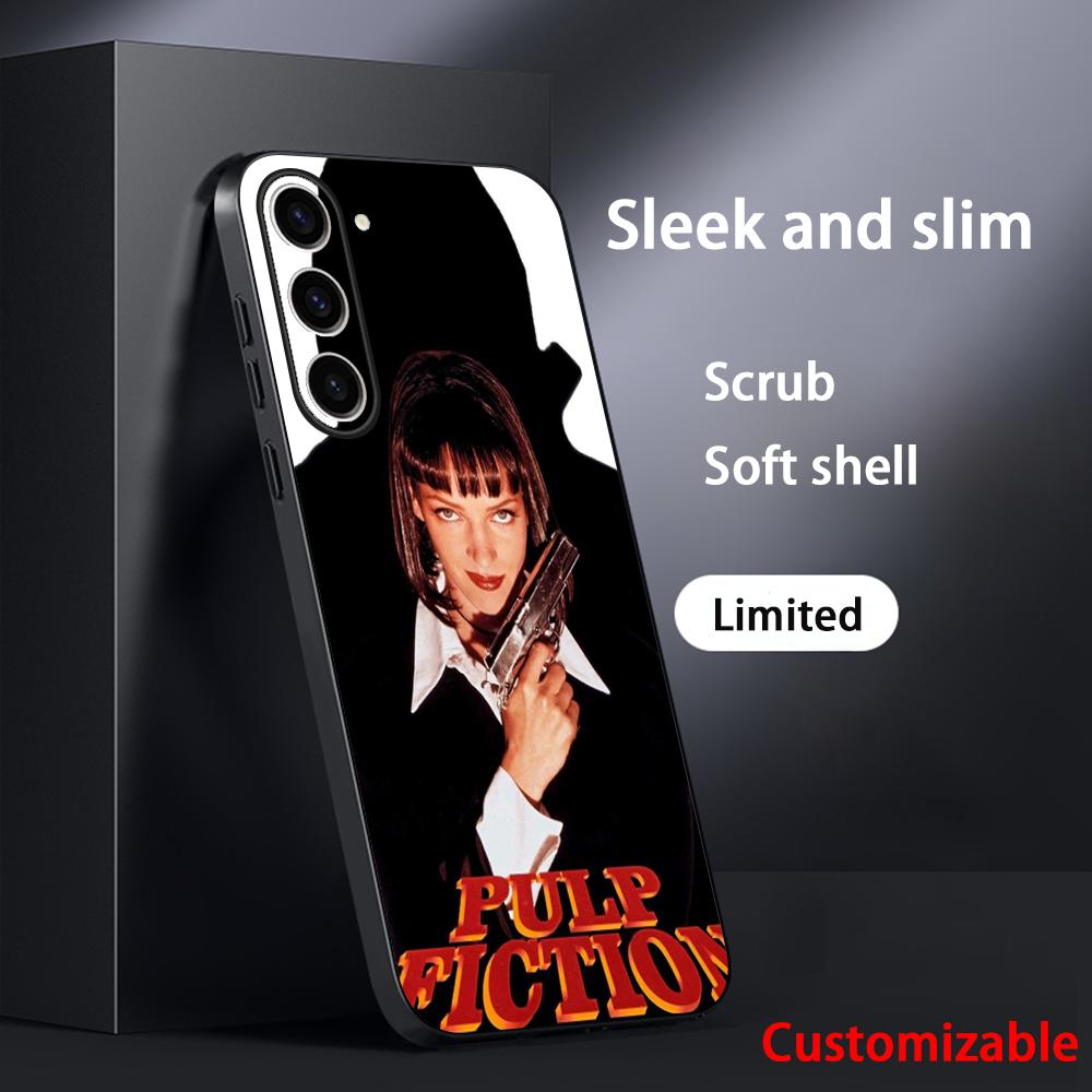 Classic Movies Pulp Fictions Poster Phone Case For Samsung Galaxy S26 S25 S24 S23 S22 S21 Plus Ultra Note20 Soft Black