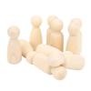 20 Stück Holzklammern 55mm DIY Handgefertigt Klein Attraktiv Unfertige Bastelarbeiten Puppe für Ornamente