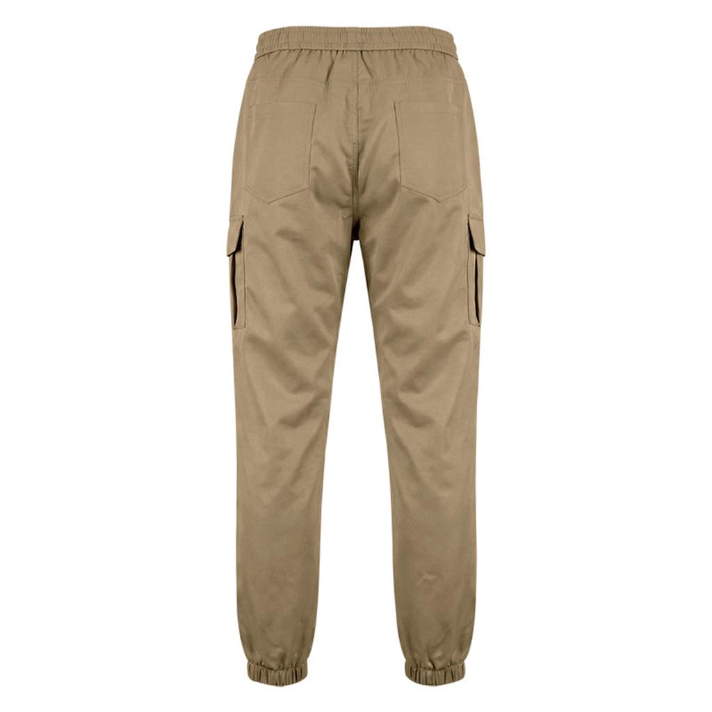 Herren Stretch Cargohose, schmal zulaufendes Bein, Mehrere Taschen für Training, Freizeit, Pendeln