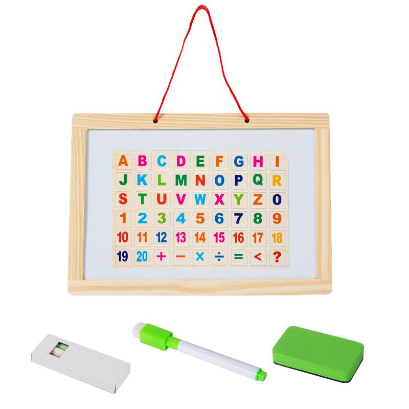 

Детский деревянный складной мольберт 2-в-1: Двусторонняя магнитная доска