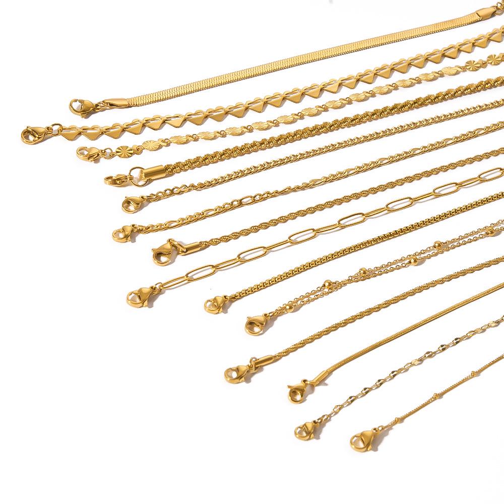 Trendy European & American Fashion Titanium Steel Twist Chain Bracelet for Women