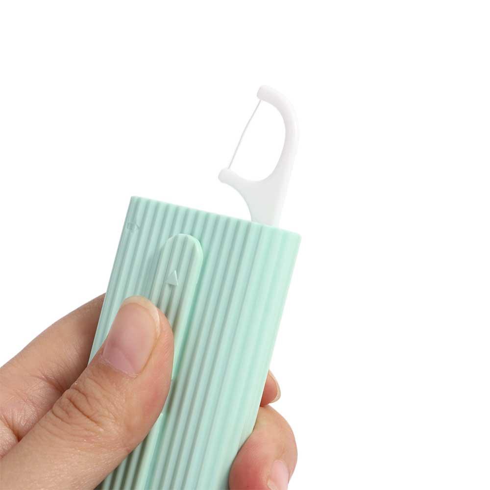 Behälter Zahnstocher Automatisches Etui Zahnseide Pick Spender Zähne Zahnseide Aufbewahrungsbox Zahnseide Stäbchen