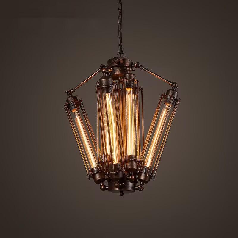Industrial Metal Steampunk Pendant Hanging Lamp Black Retro Chandelier Light