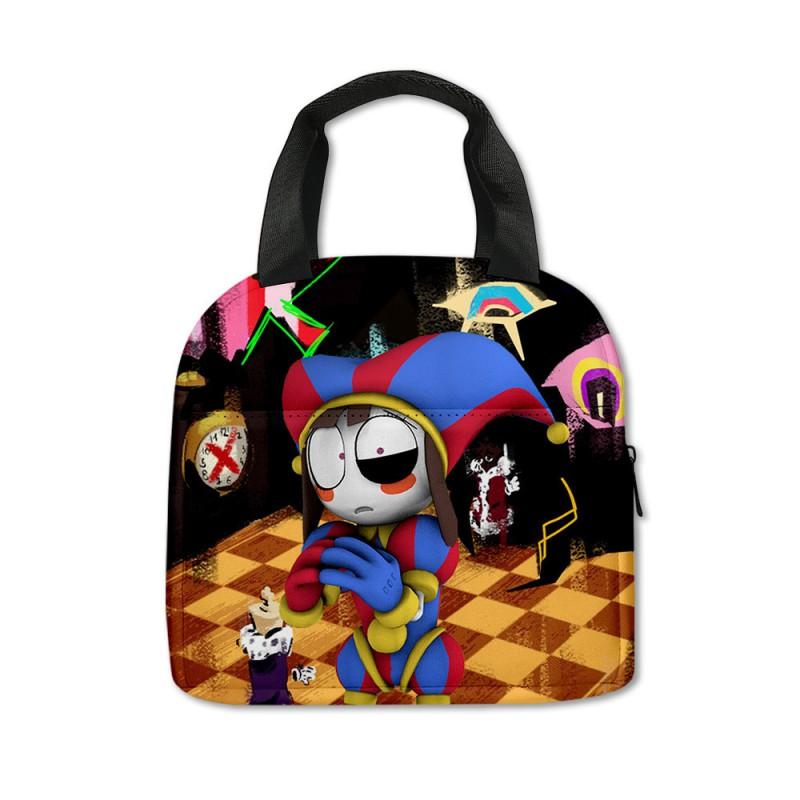 Kids Insulated Lunch Bag With Fun Digital Circus Design Preschool School Use