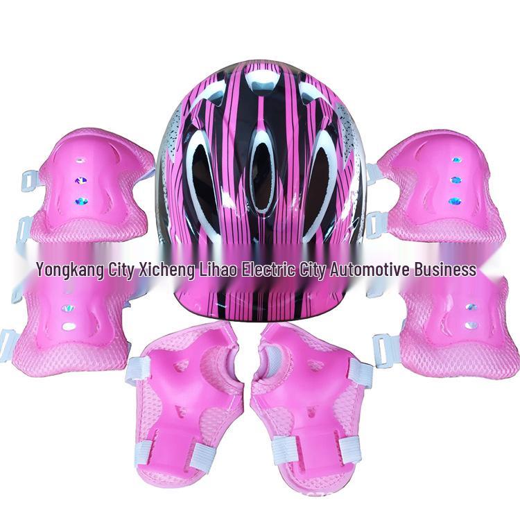 Dětská 7dílná bezpečnostní sada pro helmy, kola, brusle a skateboardy