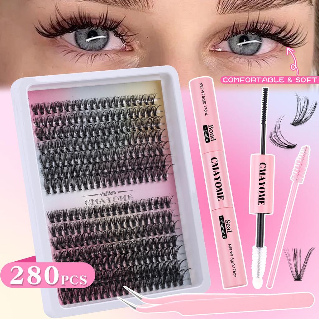 280 Tufts Of D-Song Single Tufts Of False Eyelashes 10D100Ddiy Segmented Grafting To Extend Natural Dense Hair