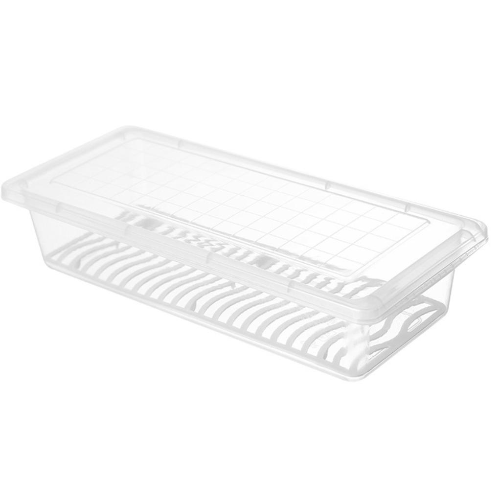Frukt Grönsaks Avlopp Crisper Organizer Tomat Vitlök Lök Citron Förvarare Återanvändbar Förtjockad Plast Köksaccessoarer Transparent