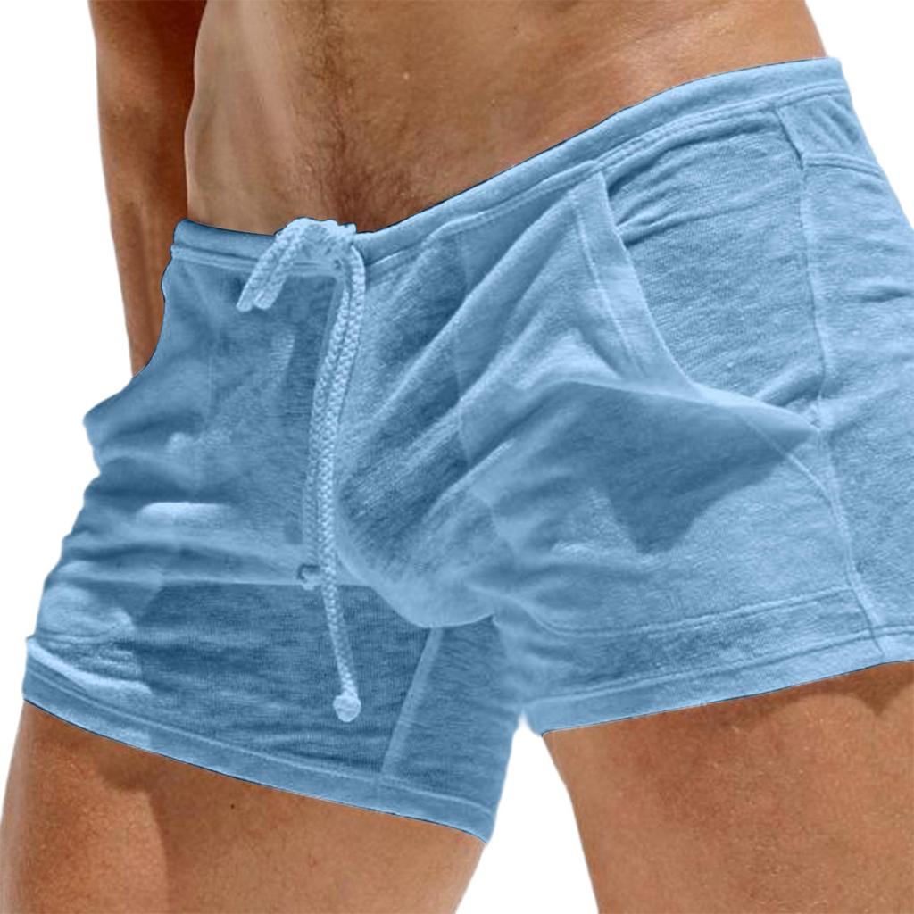 Men Summer Lightweight Breathable Drawstring Shorts Ultra Thin Casual Relaxed Fit with Pockets for Daily Wear Sports
