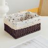 Rustic Style Cosmetics Storage Box Save Space Snacks Fruit Basket Weaving  Storage Tray  Bread