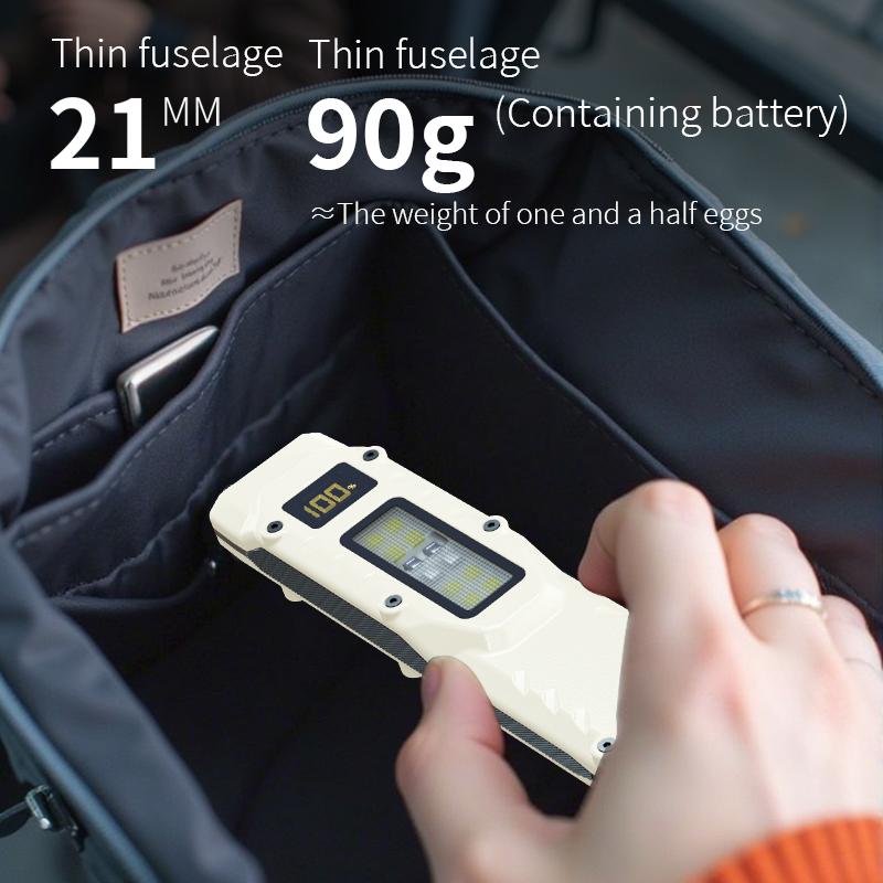 Portable Flashlight 1000 Lumens USB Rechargeable Tactical Flashlight Waterproof Led COB Work Light for Camping Emergency Household Use