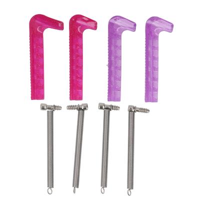Ice Skate Guard Double Color Hard Plastic Cuttable Ice Skate Blade Cover for Figure Skate Purple