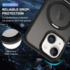 For iPhone 13/14 6.1 Inch Compatible with MagSafe Phone Case PC+TPU Ring Kickstand Protective Cover