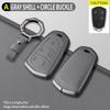 Zinc Alloy Genuine Leather Auto Key Fob Housing Cover Case Fit For Cadillac Ats Ct6 Cts Dts Xt5 Escalade Esv Srx Sts Xts Elr 2014 - Accessory