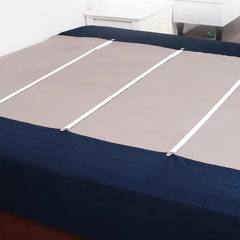 4pc Bed Sheet Fasteners Elastic Mattress Cover Corner Holder Clip Grippers Strap