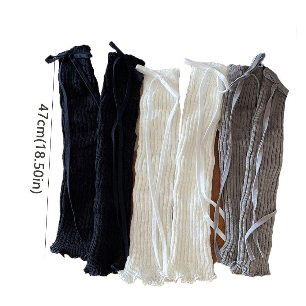 Elastic Foot Cover Knitted Lolita Style Socks Korean Style Kids Lace Leg Warmers  Winter Season