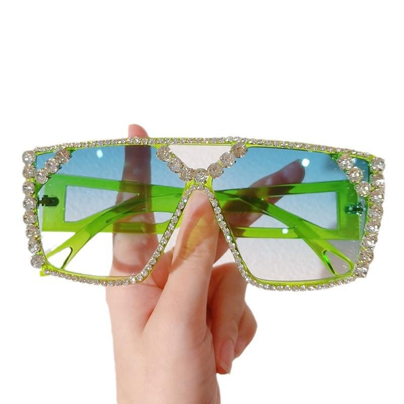 Personlig Stor Innfatning Diamant Solbriller Reise Fest Morsomme Diamantbriller Solbriller